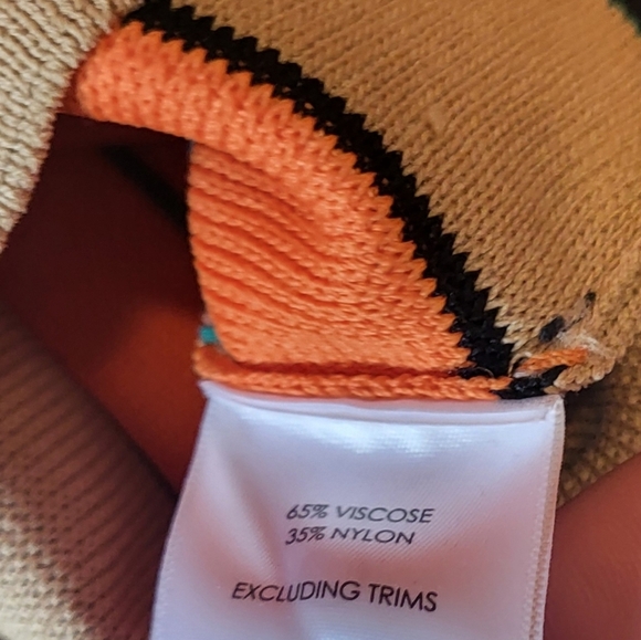 Tracy Reese Heavy Knit Multistripe Slim Stretch Pencil Midi Skirt M - Picture 10 of 10